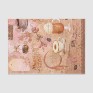 Retro Coffee Shabby Chic Decoupage Seidenpapier
