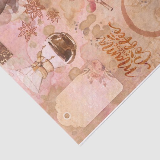 Retro Coffee Shabby Chic Decoupage Seidenpapier (Ausschnitt)