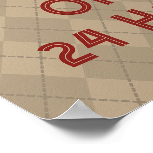 Retro Coffee Shop Art Poster (Ecke)