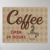 Retro Coffee Shop Art Poster (Vorne)
