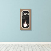 Retro Coffee Shop Art-Signatur Leinwanddruck (Insitu (Holzboden))