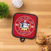 Retro Coffee Shop Café Diner Template Topflappen (Oben Unten)