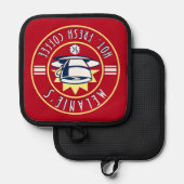 Retro Coffee Shop Café Diner Template Topflappen (Vorderseite/Rückseite)