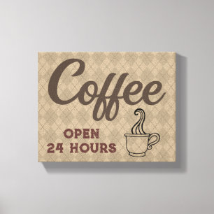 Retro Coffee Shop Diner Art Leinwanddruck