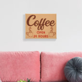 Retro Coffee Shop Diner Signature Wall Art Leinwanddruck (Insitu (Wohnzimmer))
