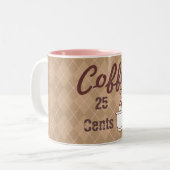 Retro Coffee Shop Tasse Geschenk (Vorderseite Links)