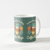Retro Coffee Tasse Stack Illustration (VorderseiteRechts)