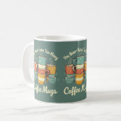 Retro Coffee Tasse Stack Illustration (Vorderseite Links)