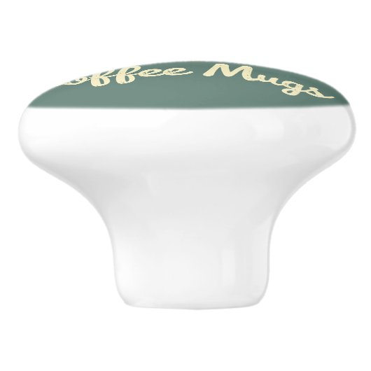 Retro Coffee Tasse Stack Illustration Keramikknauf (Seitenansicht)