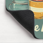 Retro Coffee Tasse Stack Illustration Mousepad (Ecke)