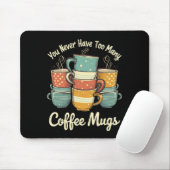 Retro Coffee Tasse Stack Vintages Design Mousepad (Mit Mouse)