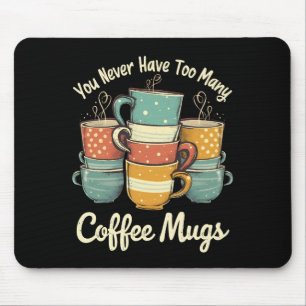 Retro Coffee Tasse Stack Vintages Design Mousepad