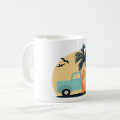 Retro Coffee Tasse surfen (Vorderseite Links)