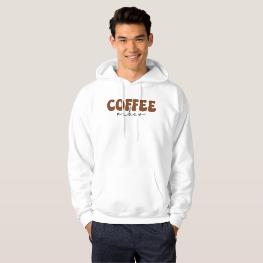 Retro Coffee Vibes Hoodie (Vorne ganz)