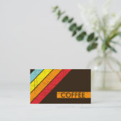 Retro COFFEE Visitenkarte (Stehend Vorderseite)