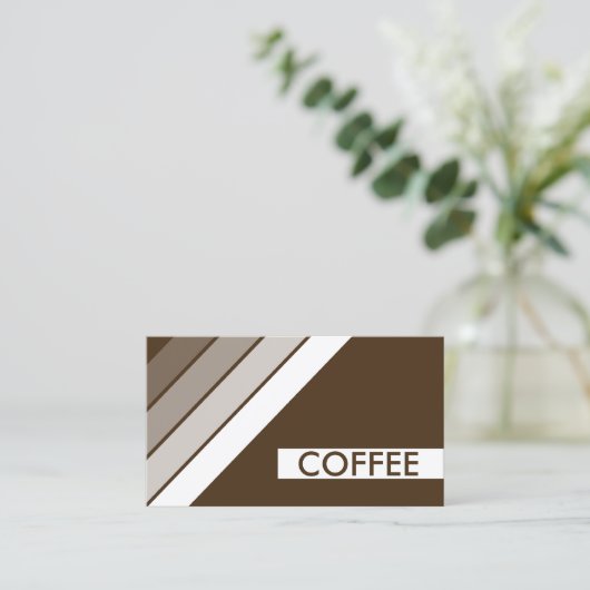 Retro COFFEE Visitenkarte (Stehend Vorderseite)