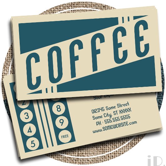 Retro-Coffeesektkarte Treuekarte