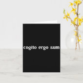 Retro Cogito Ergo Sum Metaphysics Humanism Ethics  Karte (Gelbe Blume)