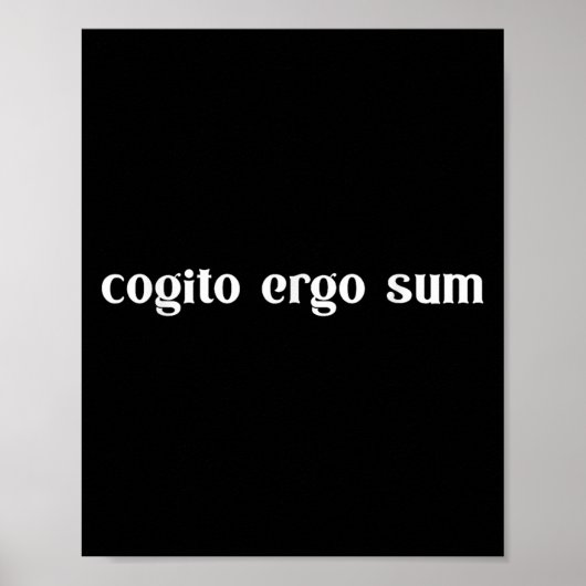 Retro Cogito Ergo Sum Metaphysics Humanism Ethics Poster (Vorne)