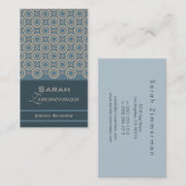 Retro Cogs Aquamarine Visitenkarte (Vorne/Hinten)