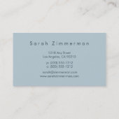 Retro Cogs Aquamarine Visitenkarte (Rückseite)