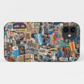 Retro Collage Art Mobile Fall Case-Mate iPhone Hülle (Rückseite (Horizontal))
