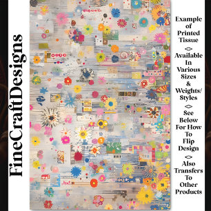 Retro Collage BP6B Decoupage für das Shabby Chic Seidenpapier