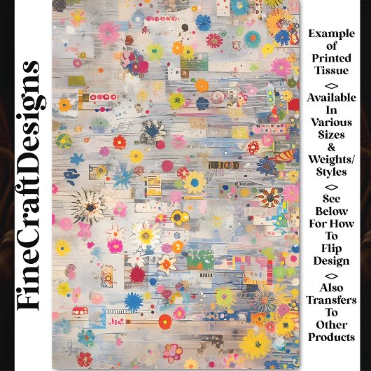 Retro Collage BP6B Decoupage für das Shabby Chic Seidenpapier