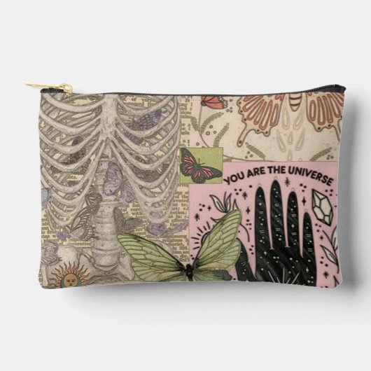 Retro Collage Zubehörtasche (Vorderseite)