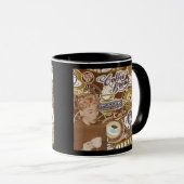 Retro-Collage zur Kaffeepause Tasse (VorderseiteRechts)