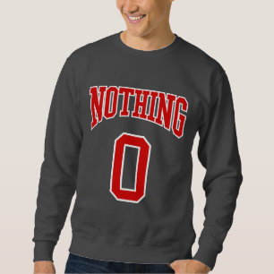 Retro College Rot Weiß Schwarz Nichts Zero Sport Sweatshirt