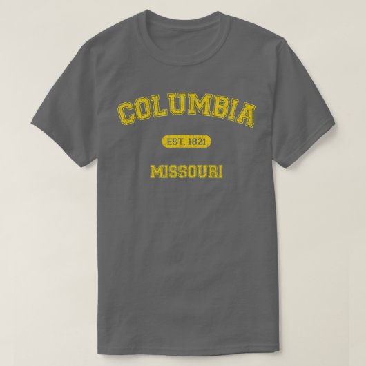 Retro CollegeStyle Columbia Missouri 1821 T-Shirt (Design vorne)