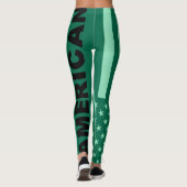 Retro Color American Flag #7 Leggings (Rückseite)