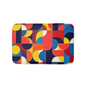 Retro Color Block Geometry Art Badematte (Vorderseite)