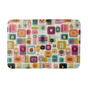 RETRO Color Blocks Mid Century Moderne Abstrakte K Badematte