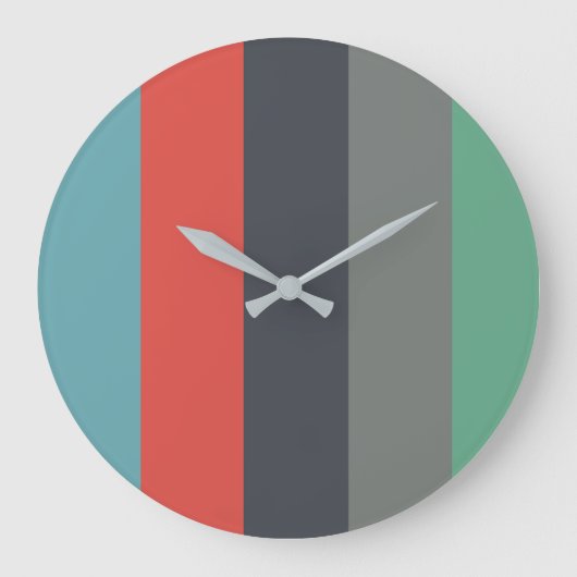 Retro Color Große Wanduhr (Vorderseite)