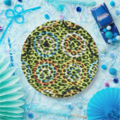 Retro Color Leopard Print Skin #106 Pappteller (Party)