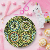 Retro Color Leopard Print Skin #106 Pappteller (Party)