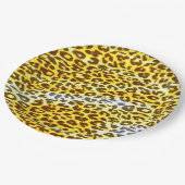 Retro Color Leopard Print Skin #107 Pappteller (Schrägansicht)