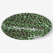Retro Color Leopard Print Skin #112 Pappteller (Schrägansicht)