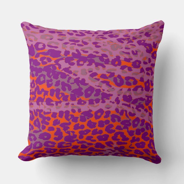 Retro Color Leopard Print Skin #16 Kissen (Vorderseite)