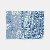 Retro Color Leopard Print Skin #22 Fleecedecke (Vorderseite (Horizontal))