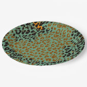 Retro Color Leopard Print Skin #24 Pappteller (Schrägansicht)