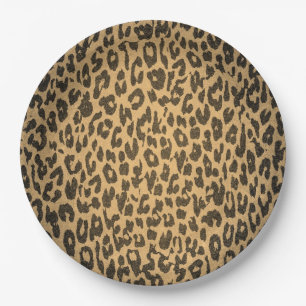 Retro Color Leopard Print Skin #2 Pappteller