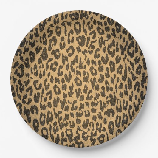 Retro Color Leopard Print Skin #2 Pappteller (Vorderseite)