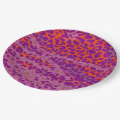 Retro Color Leopard Print Skin #40 Pappteller (Schrägansicht)