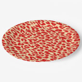 Retro Color Leopard Print Skin #53 Pappteller (Schrägansicht)