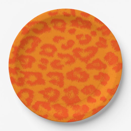 Retro Color Leopard Print Skin #71 Pappteller (Vorderseite)