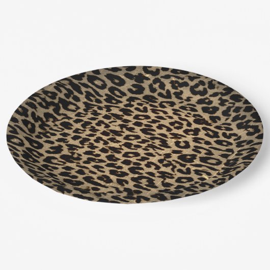 Retro Color Leopard Print Skin #98 Pappteller (Schrägansicht)