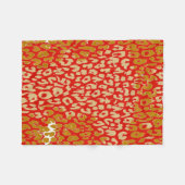 Retro Color Leopard Print Skin Fleecedecke (Vorderseite (Horizontal))